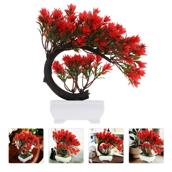 Worgeous Simulated Green Potted Plants Fake Flower Bonsai Fake Plant Decoration Home Decor