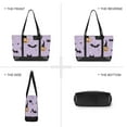 thumbnail image 6 of FORMRS Laptop Tote Bag for Women with 15.6" Computer Compartments Handbag, Light Purple Halloween Black Cat, 6 of 7