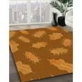 thumbnail image 2 of Ahgly Company Indoor Square Patterned Neon Orange Area Rugs, 8' Square, 2 of 6