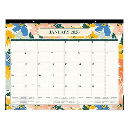 2026 Blue Sky 22" x 17" Monthly Desk Pad Calendar Sugarina (158111)