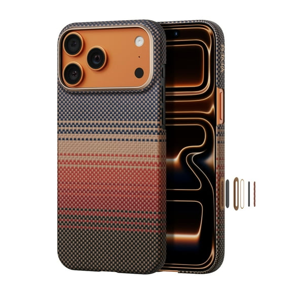 pitaka for iPhone 17 Pro Max Case 6.9" with Camera Control Button, Compatible with MagSafe, Ultra-Slim Case with Caseless Touch Feeling, 1500D Aramid