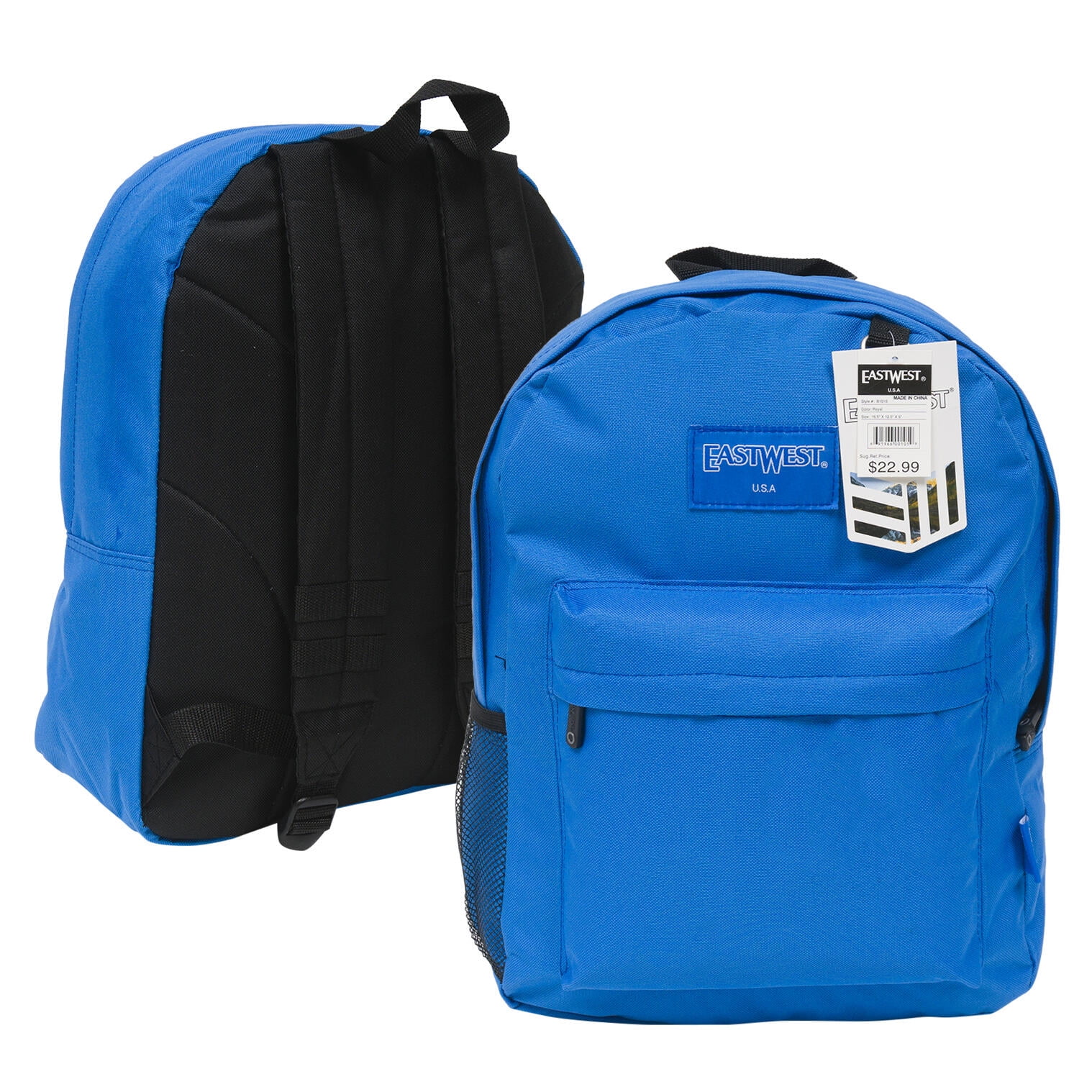 Blue East West Backpack 16.5" Royal Blue