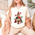 thumbnail image 4 of Christmas Tree Patchwork Print - Women's Short Sleeve Graphic T-Shirt, 4 of 9