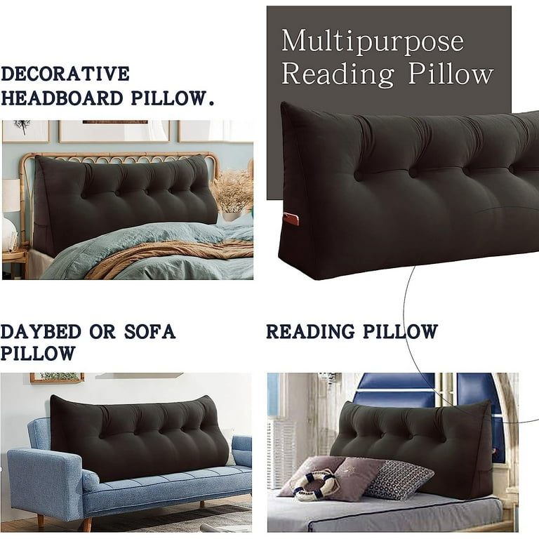 Triangular Reading Pillow Bed Headboard Pillow Sofa Back Filler