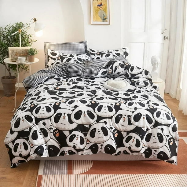 Juego de cama completo Kawaii Panda Pile Up