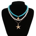 thumbnail image 6 of NICKSUN Shell Necklaces for Women Layered Gold Boho Beaded Seashell Choker Adjustable Imitation Pearl Starfish Necklace Beach Jewelry Hawaiian Summer Accessories for Women, 6 of 7