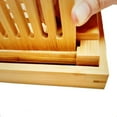 thumbnail image 3 of CNKOO Bamboo Bread Guide Bagel Cutter Homemade Bread loaf Cutting Wooden Tray, 3 of 6