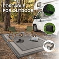 thumbnail image 5 of Pentantan Outdoor Rug 6'x9' Waterproof Reversible Portable Plastic Outside Mat for Patios, Geometric Lightweight Straw Rugs for RV Camping Garden, Dark Grey and Beige, 5 of 7