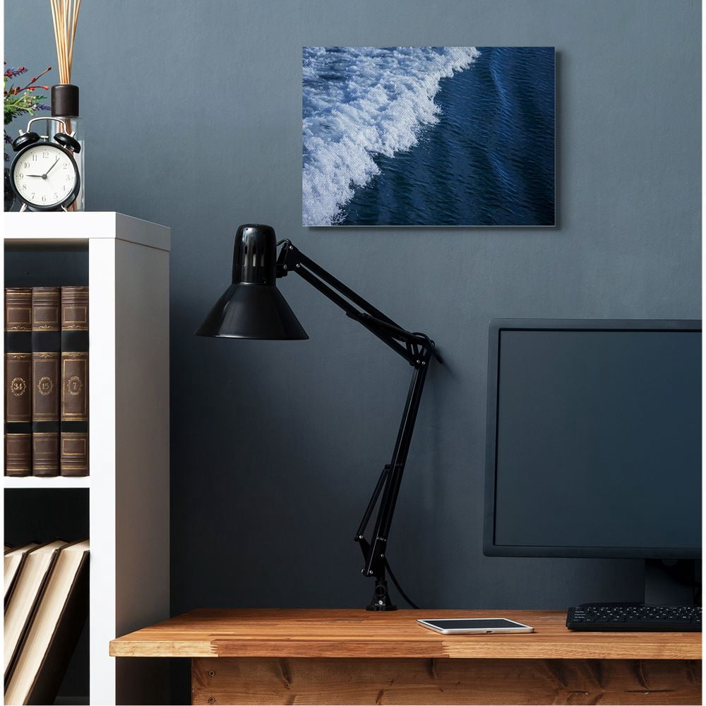 Stupell Home Décor Blue Ocean Wave Crash Photograph Canvas Wall Art by Third and Wall