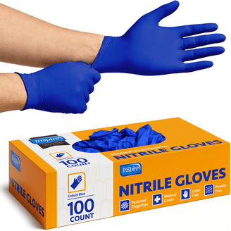 Vulcan Nitrile Gloves Medium, Disposable, Indigo, 150 Count