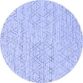 thumbnail image 1 of Ahgly Company Indoor Round Solid Blue Modern Area Rugs, 6' Round, 1 of 4