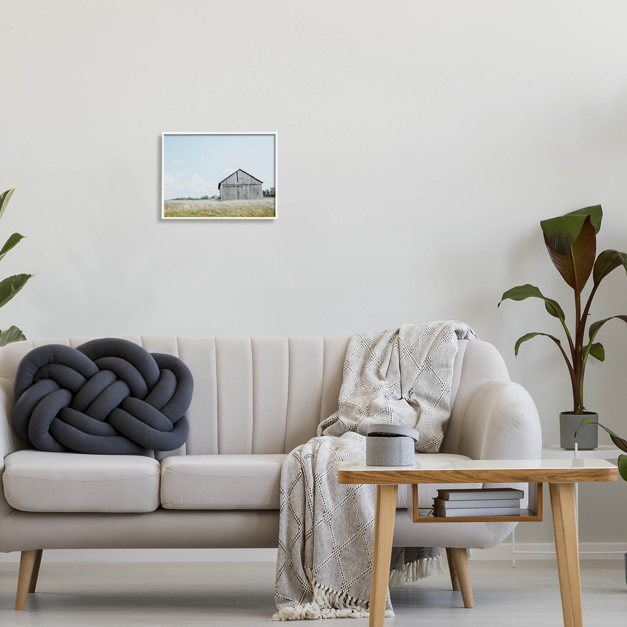 Stupell Industries Lone Countryside House Vast Rural Field Photograph White Framed Art Print Wall Art, Design by Nathan Larson