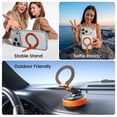 thumbnail image 5 of Imego Magnetic Car Phone Holder 360 Suction Dashboard Windshield Mount Compatible for iPhone 12-17,Orange, 5 of 13