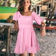 thumbnail image 4 of Raindrops Rosa De Mujer Con Manga Y Escote Cuadrado Para Uso Casual En Casa, 4 of 7