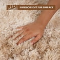 thumbnail image 5 of Ameha Shaggy Rug 6x9ft Ultra Soft Comfy Large Fluffy Rugs Non-Slip For Teen Adults Apartment Bedroom Home Decor Tye Dye Brown, 5 of 10