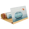 thumbnail image 2 of Amplificador de pantalla 3D plegable de madera de 12 pulgadas para teléfono móvil, lupa de vídeo de alta definición, dorado, 2 of 12
