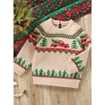 thumbnail image 4 of Baby Boy Christmas Sweaters Long Sleeve Round Neck Truck Print Knit Pullovers Infant Jumper Tops, 4 of 9