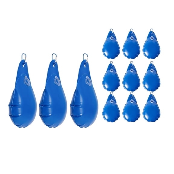 12 Pack Pool Cover Weights with Hooks, Tarp Weights Leakproof Thick PVC Pool Water Bags, for Above Ground Swimming Pool