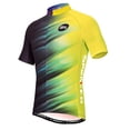 thumbnail image 2 of Mens Cycling Jersey Short Sleeve Reflective Bike Riding Tops Full Zipper Bicycle Shirts with 3 Pockets Green XXL, 2 of 7