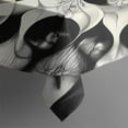 thumbnail image 3 of Black White Tie Dye Mandala Pattern Rectangle Tablecloth 60"x84",Waterproof Polyester Rectangle Table Cloth, Wipeable Spillproof Polyester Tablecloth for Dining, Camping, Indoor and Outdoor, 3 of 5