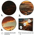 thumbnail image 3 of Designart "Scenic Sunset Beach II" Nautical & Beach Floater Framed Wall Art Living Room, 3 of 7