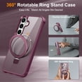 thumbnail image 2 of Allytechgroup Samsung Galaxy S25 Case Magnetic, Compatible with Magsafe & Car Mount Adjustable Stand Ring Holder Heavy Duty Shockproof Anti-Scratch Matte Phone Case for Samsung Galaxy S25, Winered, 2 of 7