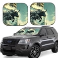 thumbnail image 1 of Vsdgher Bull Charging Through Waves Print Car Windshield Sun Shade, Reflective Sunshade Window Sunshade Sun Visor Protector Fit for Cars,Trucks,SUVs-Large, 1 of 6