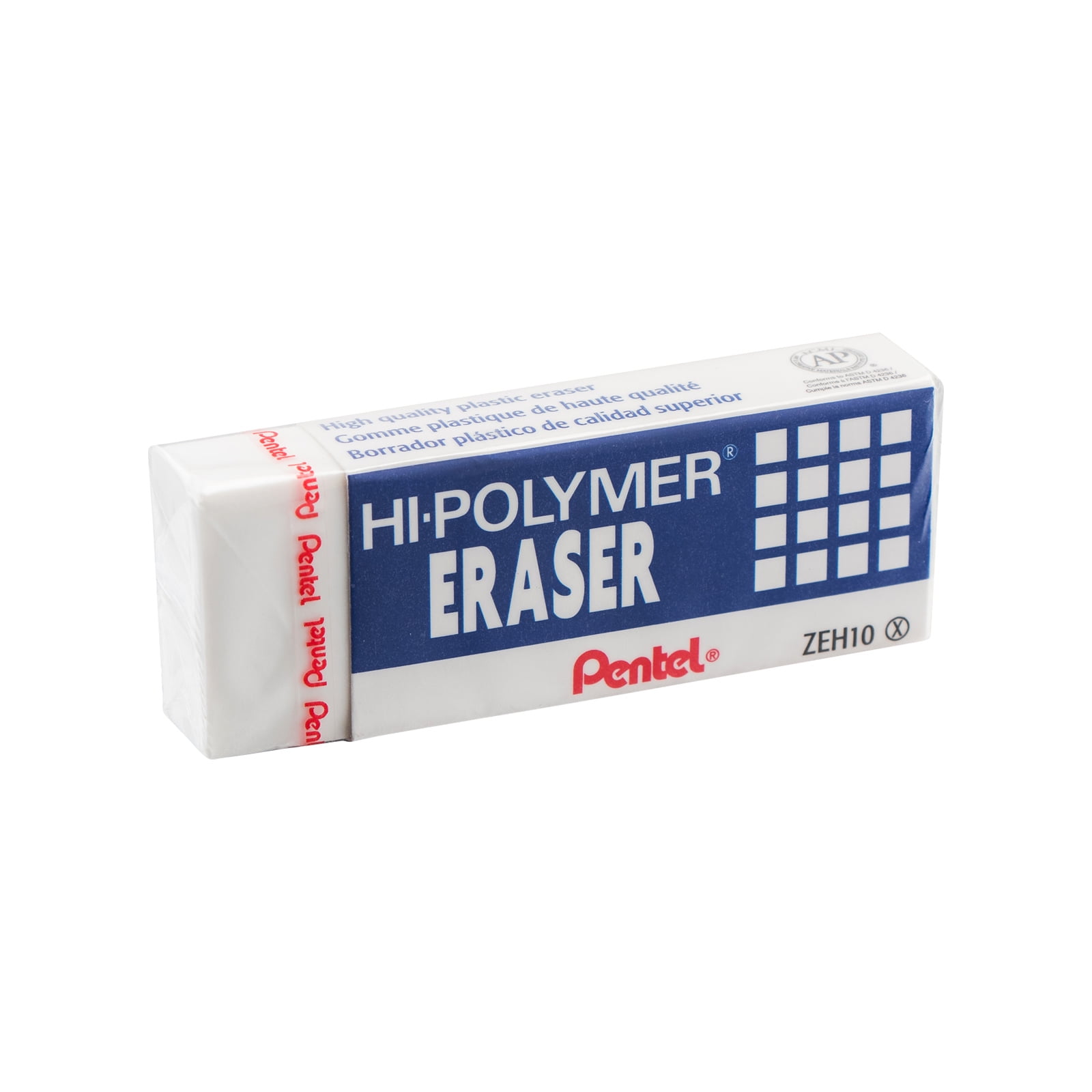 Pentel Hi-Polymer Erasers , 12 Packs: 3 ct. (36 total)