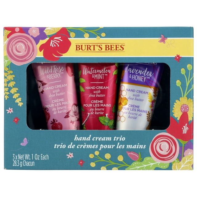 Set de regalo de crema de manos Burt's Bees Trio, lavanda, rosa y sandía