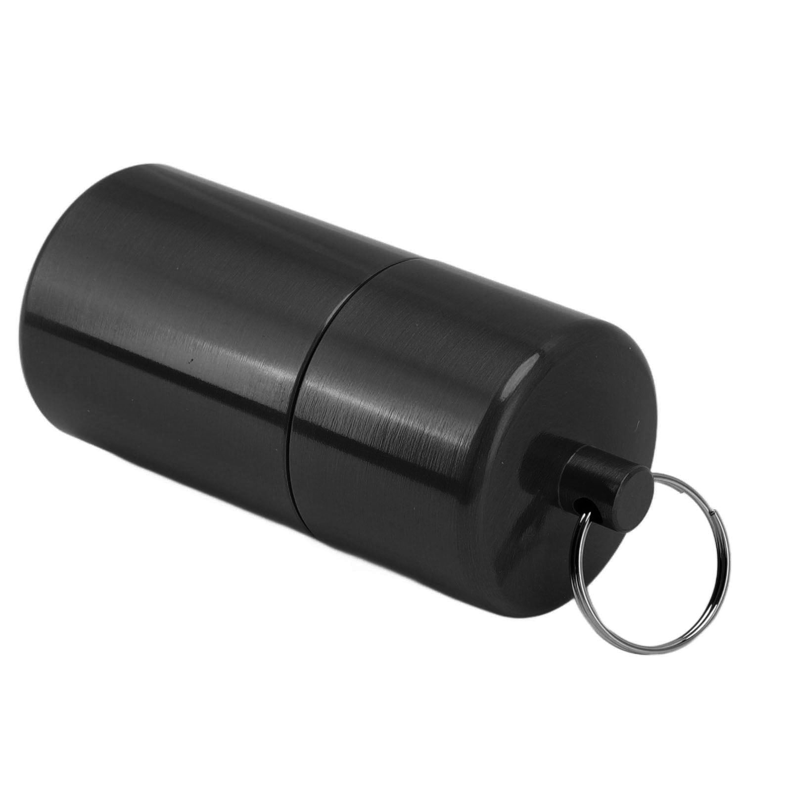 cylinder cigarette case Cigarette Case with Key Ring,Metal Stainless Steel Case Holder 20 Capacity Waterproof Case with Key,Metal Round Cigarette Case