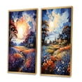 thumbnail image 3 of Designart "Blue Bonnet Bliss landscape II" Blue Bonnets Framed Wall Art Set Of 2 - Blue Floral Framed Wall Art Set Of 2, 3 of 7