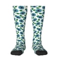 thumbnail image 2 of Picia Women Crew Soft Moisture-wicking Socks Blue Sunflowers Pattern Design Cotton Socks, One Size fit All, 2 of 9
