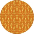 thumbnail image 1 of Ahgly Company Machine Washable Indoor Round Transitional Orange Red Orange Area Rugs, 8' Round, 1 of 7