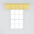 thumbnail image 2 of Ambesonne Lattice Valance Pack of 2, Hexagons Yellow Chevron, 54"X12", Earth Yellow White, 2 of 2