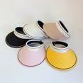 thumbnail image 2 of Femmes Chapeau de Soleil Vide Haut Long Bord Protection Solaire Réglable Anti-Dérapant Écran Solaire Bloc Soleil Extérieur Cyclisme Dame Chapeau d'Été Il, 2 of 10