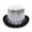 Silver, variant on Sequin Top Hat for Adults - Glittery Stage Magician Jazz Hat, Shiny Carnival Party Prop & Costume Accessory, Vintage Nightclub Performance Headwear Black