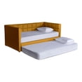 thumbnail image 3 of Cama Doble Makora Lino Mostaza Modelo Ambra, 3 of 8