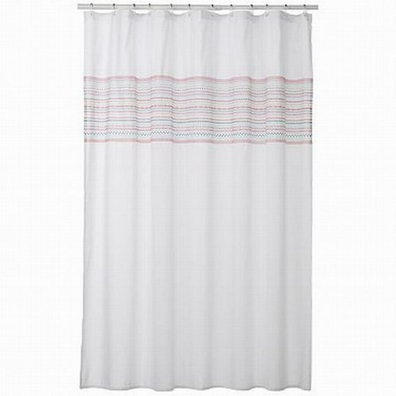 Sonoma Carnivale Embroidered Stitched Fabric Shower Curtain Bath
