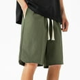 thumbnail image 3 of Besolor Mens Summer Shorts Color Block Drawstring Elastic Waist Casual Loose Workout Lounge Shorts with Pockets, 3 of 4
