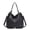 Black, variant on Women’s Woven Faux Leather Hobo Bag with Tassel and Crossbody Strap Brown