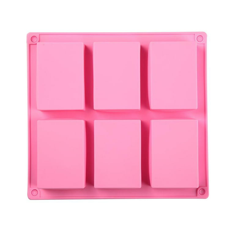 Rectangle Silicone Soap Mold - 6 Large Cavity DIY Molds Reusable Silicone  Ice Cube Trays Molds for Soap Making Bar, Resin, Homemade Craft 