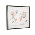 thumbnail image 3 of Stupell Industries Native Wildlife Animals Countries World Map Education Graphic Art Luster Gray Floating Framed Canvas Print Wall Art, Design by Andrea Jasid Grassi, 3 of 6