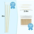 thumbnail image 3 of Bamboo Cotton Swabs Set - 400 ct with 300 Double-Tipped 3-Inch and 100 Long 6-Inch Swabs - Biodegradable and Organic with Storage Case for Makeup, Pet Care, and Cleaning, 3 of 16