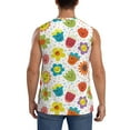 thumbnail image 4 of Goofa Cartoon Flowers Printed Men's Sleeveless T-Shirt - Athletic Gym Workout Tank Top for Men - Moisture-Wicking, UPF 30+ Quick-Dry Muscle Tee-3X-Large, 4 of 8