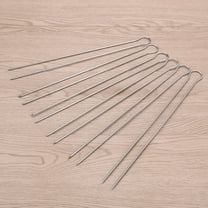 ORDDIART 4-Piece Metal Kabob Skewers Set for Grilling, Dual Prong BBQ Utensils, 11 Inch, Dishwasher Safe