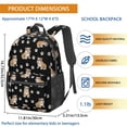 thumbnail image 3 of Bulldog and Dog Paw Print Black Pattern 17" School Backpacks for Teens,Waterproof Oxford Fabric,S-Shape Padded Straps for School,Travel,Hiking,Camping, 3 of 6