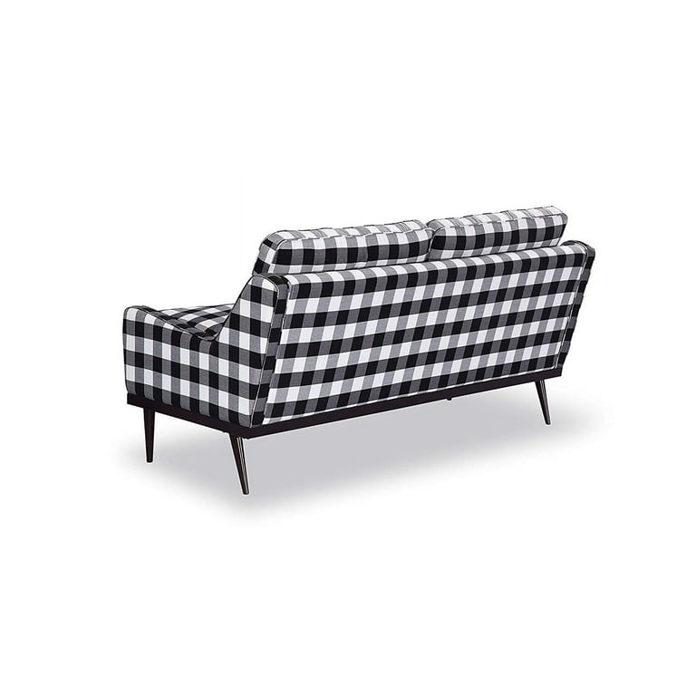 Brand new Kardiel black and white tartan plaid sofa / love seat