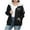 #0076-Black, variant on Yes I'm Still Cold Fleece Lined Hoodie Womens Zip Up Warm Sherpa Jacket Side Zipper Pocket Fuzzy Sweaters Coat