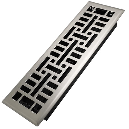 Floor Register Vent Cover Satin Nickel 4x14 Inches Home Heating