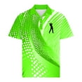 thumbnail image 4 of LMOIPLI Men's Golf Shirt Trendy Color Block Short Sleeve Turndown Collar Tshirts Moisture Wicking Quick-Dry Tennis Tops Workout Basic Tee Green M, 4 of 5